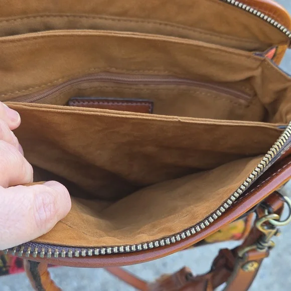 Patricia Nash Paris Summer Roses Leather Crossbody Satchel $199 Retail. NWT - Picture 11 of 17